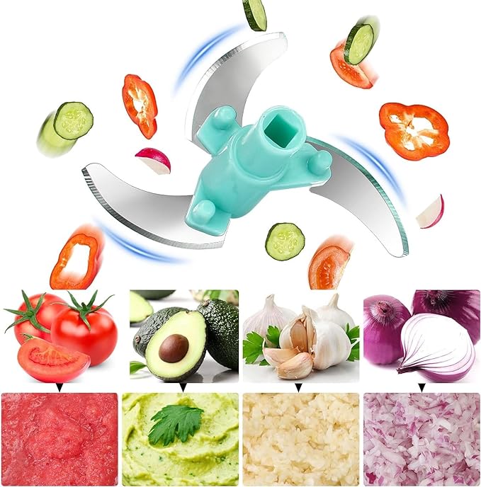 Vegetable Chopper for Kitchen, (500ml - 3 Blades)