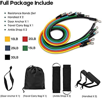 Exercise Bands Resistance Bands Set Workingout Door Fitness Gym Resistance Bands Kit for Men Women